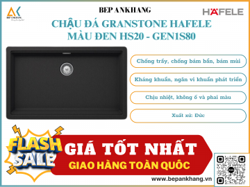 CHẬU ĐÁ GRANSTONE HAFELE MÀU ĐEN  HS19 - GED2S80 570.30.300